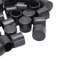 thumbnail image 1 of 50 Pcs Black Rubber PVC Flexible Round End Cap Round 12mm Foot Cover, 1 of 5