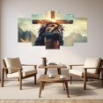 thumbnail image 4 of ZHONGYUTONG 5 Piece Christian Wall Art Jesus Pictures Set of 5 for Christ Church Dining Living Room Home Decor Cross Painting Canvas God Poster Prints Framed (8x14inx2pcs 8x18inx2pcs 8x22inx1pcs), 4 of 5