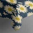 thumbnail image 4 of Darkblue Daisy Flower Yellow Centers Pattern Rectangle Tablecloth 60"x102",Waterproof Polyester Rectangle Table Cloth, Wipeable Spillproof Polyester Tablecloth for Dining, Camping, Indoor and Outdoor, 4 of 6