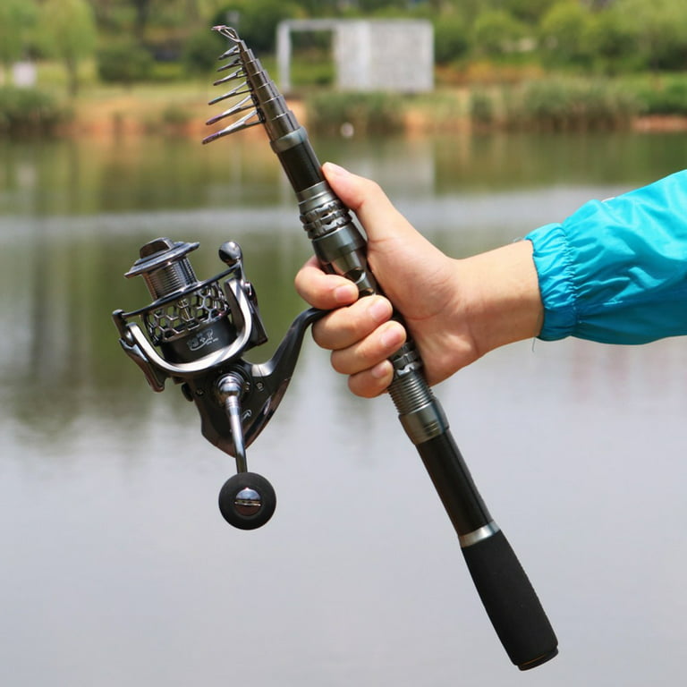 Fishing Pole with Spinning Fishing Reel Set Fly Fishing Rod and