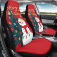 thumbnail image 3 of CHAQLIN Snowman Christmas Tree Print Automotive Cover Polyester Decoration Premium Driver Seats Protector Cushion for Automobile, 3 of 12