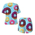 thumbnail image 5 of Picia Donuts Pajamas Sets for Women Soft Short-Sleeved Pjs with Lounge Shorts Two Piece Sleepwear-4X-Large, 5 of 9