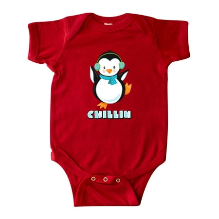 

Inktastic Chillin Penguin Gift Baby Boy or Baby Girl Bodysuit