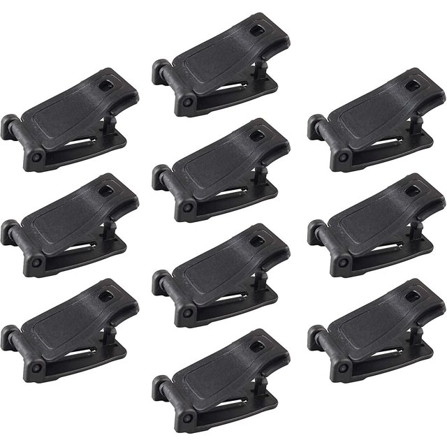 Paquete de 10 correas tácticas multifunción, accesorios de Clip de gestión de correa con hebilla para exteriores
