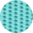 thumbnail image 1 of Ahgly Company Tapis Rond Lavable en Machine Intérieur Transitionnel Turquoise Foncé Vert, 4 Pieds Rond, 1 of 7