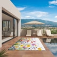 thumbnail image 3 of Watercolor Floral Spring Outdoor Rug for Patio/Deck/Porch, Non-Slip Large Area Rug 5 x 8 Ft, Botanical Summer Oil Painting Indoor Outdoor Rugs Washable Area Rugs, Reversible Camping Rug Carpet Runner, 3 of 8