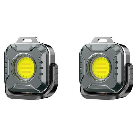 Rollbacks & More 2X Mini LED Work Light,1200mAh Portable Rechargeable Magnetic Lights for Outdoor Camping , Car Repair,Emergency