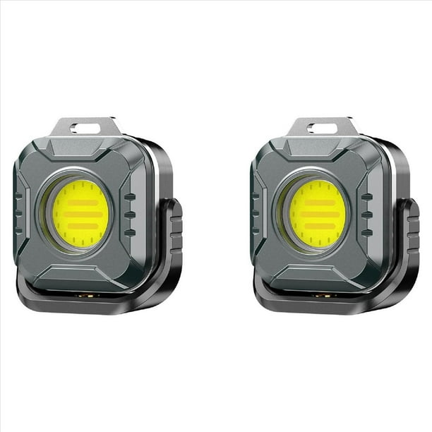 2X Mini Luz de Trabajo LED, 1200mAh Luces de Trabajo Magnéticas Recargables Portátiles para Acampar Al Aire Libre, Reparación de Automóviles, Emergencia