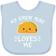 thumbnail image 3 of Inktastic My Great Aunt Loves Me with Taco Illustration Boys or Girls Baby Bib, 3 of 4