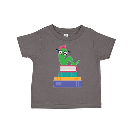 

Inktastic Bookworm Girls Reading Gift Gift Toddler Toddler Girl T-Shirt