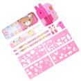 thumbnail image 4 of Yazoeia Children's School Stationery Set Study Painting Cartoon Pencil Case Sharpener Eraser RulerPink AR-310-31419, 4 of 13