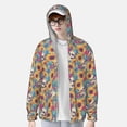 thumbnail image 2 of Balery colorful Skull sunflower Sudadera ligera de manga larga con capucha y protección solar UPF 50+ para hombre y mujer, ideal para pesca y running-X-Large, 2 of 7