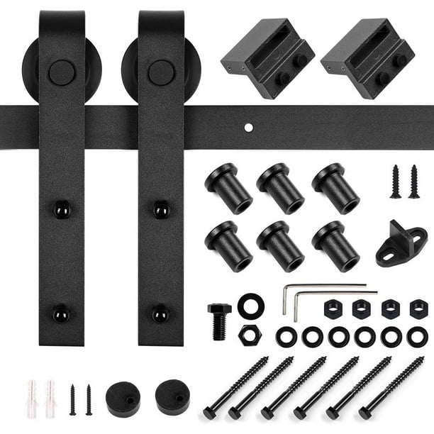 Danrelax 8 Ft Heavy Duty Sy Sliding Barn Door Hardware Kit Com Sy Sliding Barn Door Hardware Kit, 8 Foot Heavy Duty Sliding Barn Door Hardware Kit