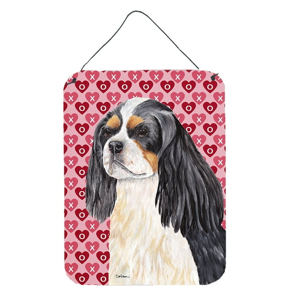 Carolines Treasures SC9248DS1216 Cavalier Spaniel Hearts Love and Valentines Day Portrait Wall or Door Hanging Prints