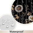 thumbnail image 6 of Vintage Boho Floral Shower Curtain with Hooks, Black & Gold Floral Bathroom Curtain, Waterproof Farmhouse Decor, 6 of 9