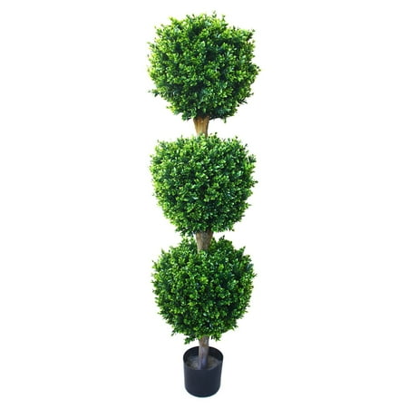 Dyna Triple Trees - 60 in. Romano Hedyotis Triple Ball Topiary Tree