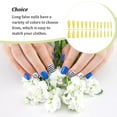 thumbnail image 3 of Fake Nail Set French Style Scratch Resistant Press-on Fingernails Full Cover Removable Trimble Adjustable Manicure Stickers Type 17, 3 of 5