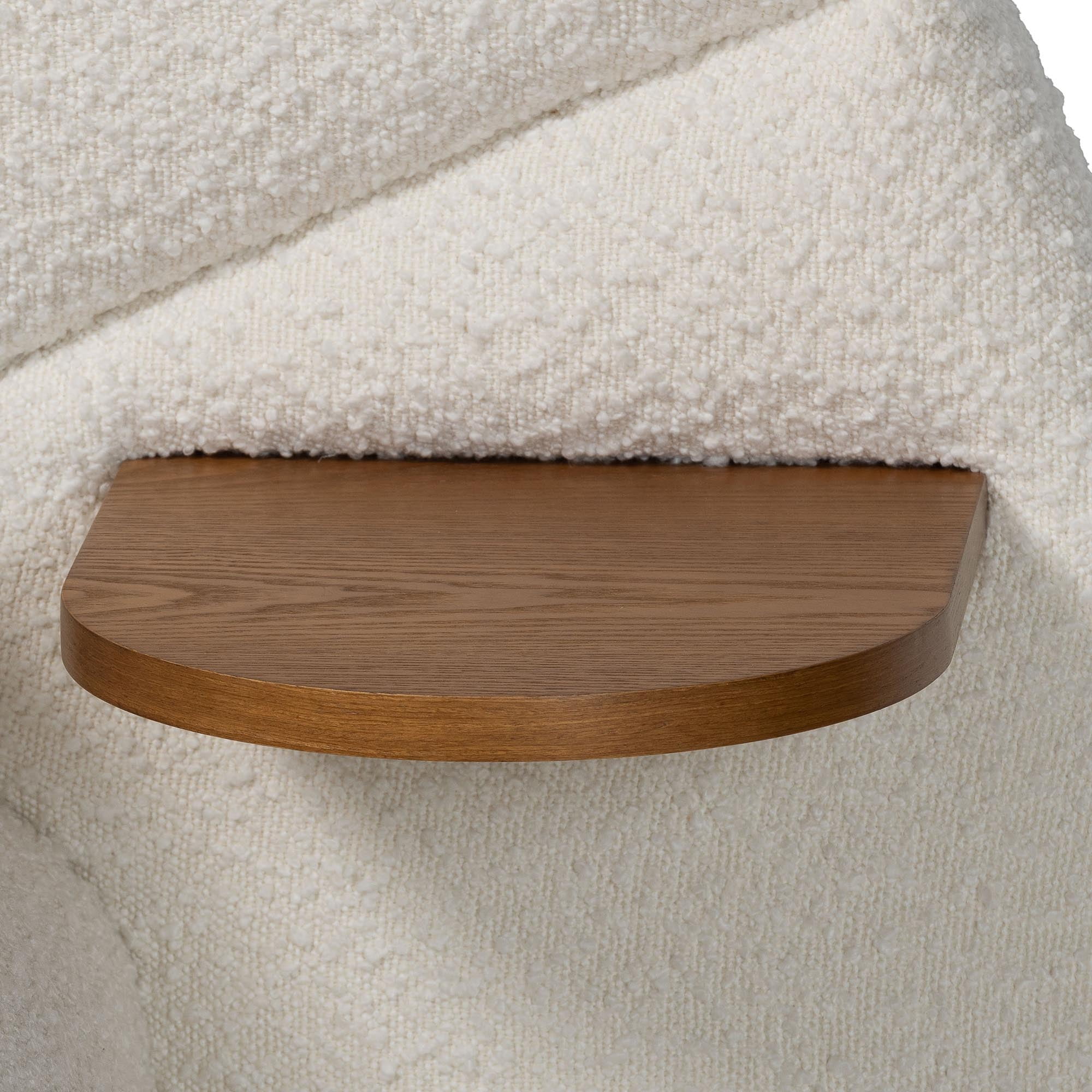 Baxton Studio Cherise Modern Floating Bed, King, Cream
