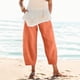thumbnail image 1 of WILLBEST Pantalones Casuales para Mujer, Cintura Elástica, Corte Holgado, Cómodos, con Bolsillos, para Uso Diario Mediana, 1 of 5