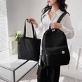 thumbnail image 3 of 2 unids/set bolso de viaje femenino Simple con bolso mochila para portátil para adolescentes, 3 of 6