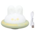 thumbnail image 1 of Lámpara LED de silicona suave recargable con 3 niveles de brillo cálido para decoración de dormitorio infantil, linda luz de noche de conejito, 1 of 8
