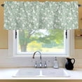 thumbnail image 6 of Watercolor Flower Window Valance for Kitchen, Country White Camellia Rod Pocket Short Curtain for Small Windows, Light Filtering Decorative Valance, 56 x 16 Inch, 1 Panel, 6 of 9
