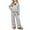 Gray, variant on StSilkitty Girls Clothes 2 Piece Outfits Striped Long Sleeve Crew Neck T-Shirts and Wide Leg Pants Sets Fall Fashion Set