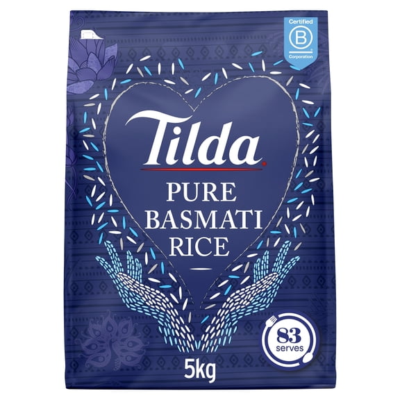 Tilda Pure Basmati Rice 5Kg, Imported from Britain