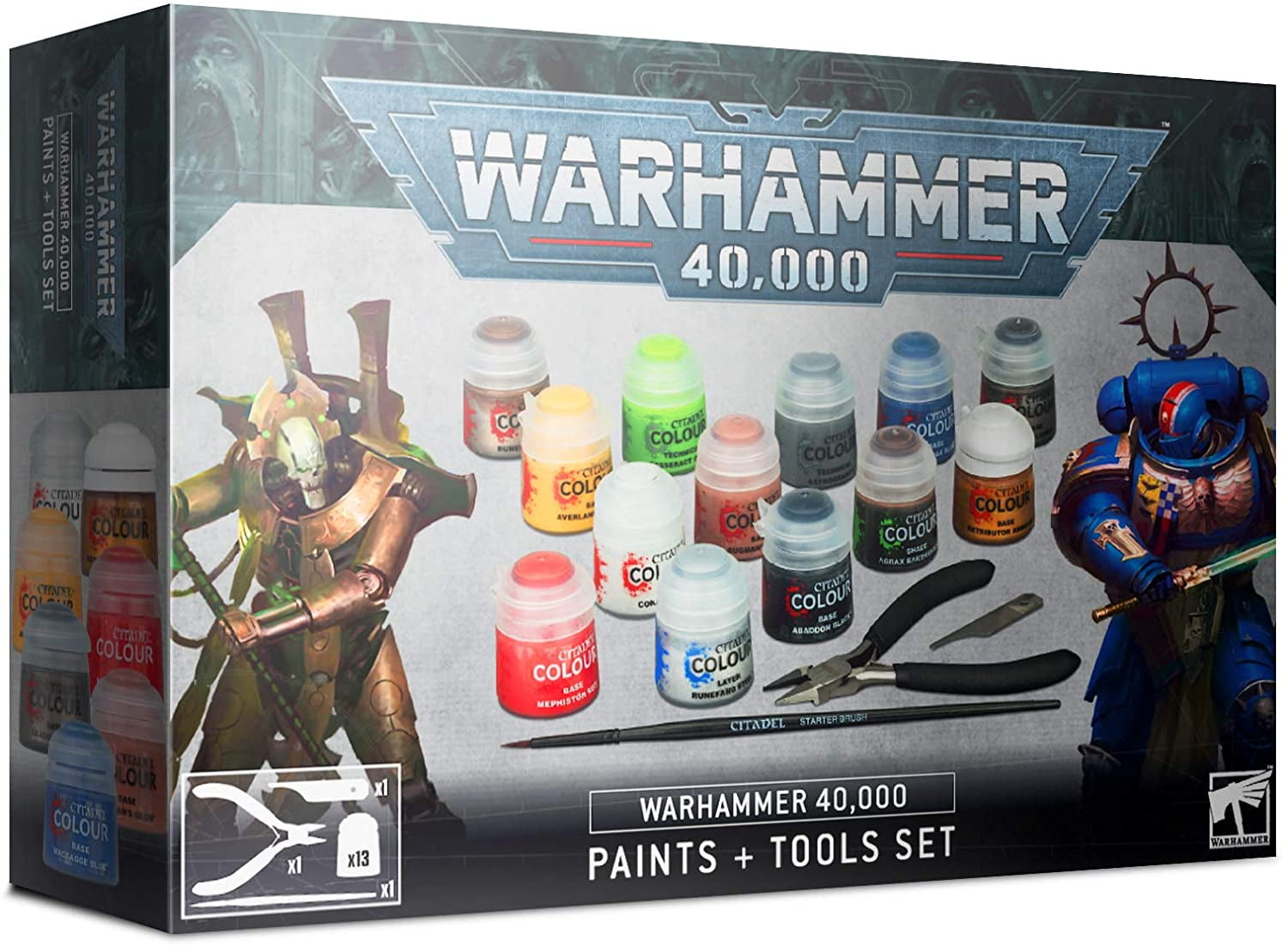 Warhammer 40k 40,000 Paints + Tools Set