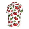 thumbnail image 2 of Balery Hand Drawn Strawberry Printed Men’s Short Sleeve Polo Shirt, Midweight Men's Shirt,Golf Polo shirts -Small, 2 of 9