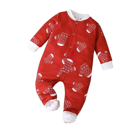 

Xmas Baby Boys Girls Long Sleeve Cute Cartoon Print Patchwork Romper Jumpsuit Christmas Outfits Clothes Newborn Baby Girls Sweatshirt Romper Baby Girl Clothes Newborn Clothes for Girls