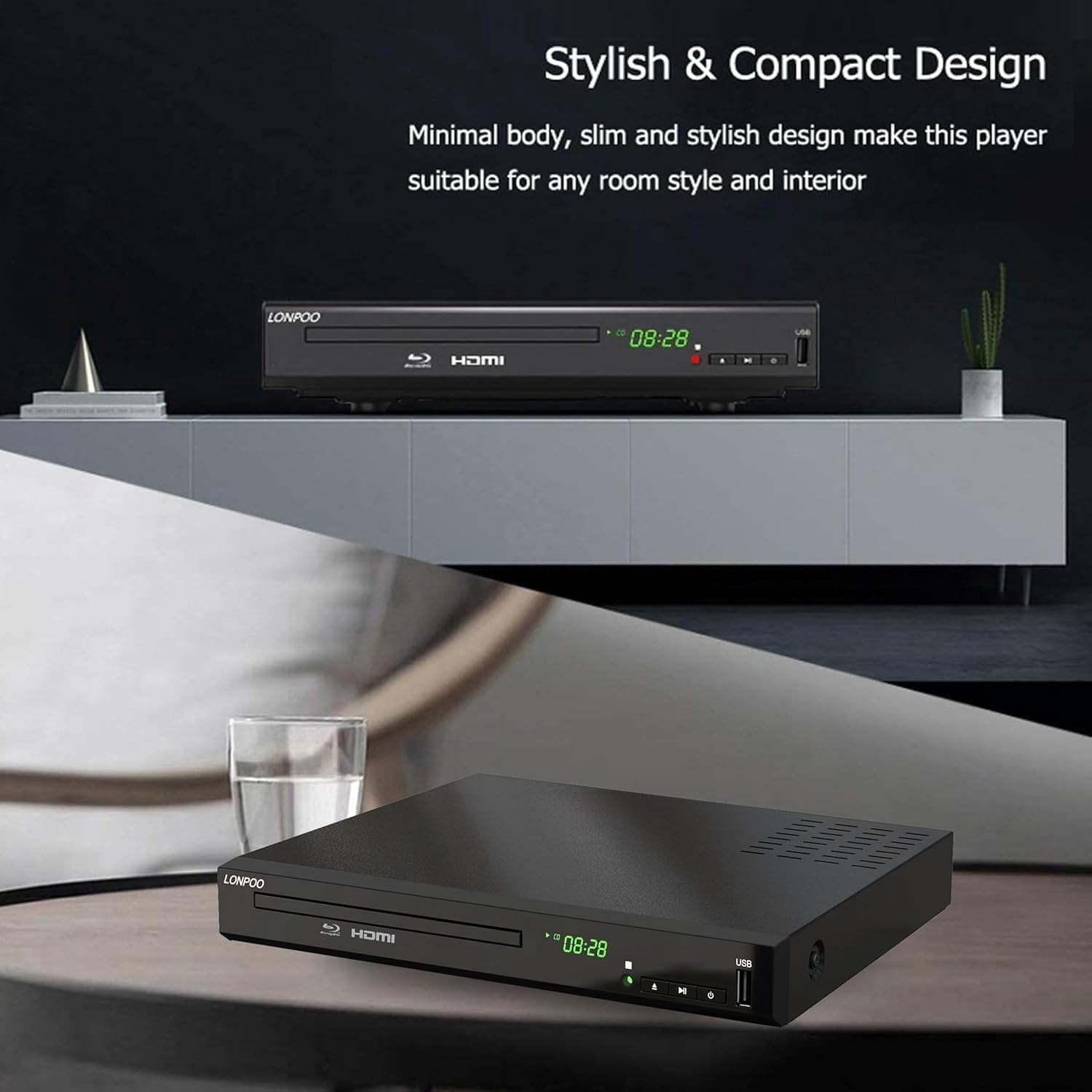 LONPOO, Blu-ray DVD Player, Full HD 1080p, HDMI Output - Walmart.com