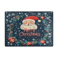 thumbnail image 5 of Yayeee Area Rugs for Living Room 5.2'x4' Non Slip Washable Bedroom Floor Carpet, Blue Christmas Santa, 5 of 6