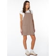 thumbnail image 5 of Celebrity Pink Women's and Women's Plus Patch Pocket Pinafore Dress, Sizes XS-4X, 5 of 6