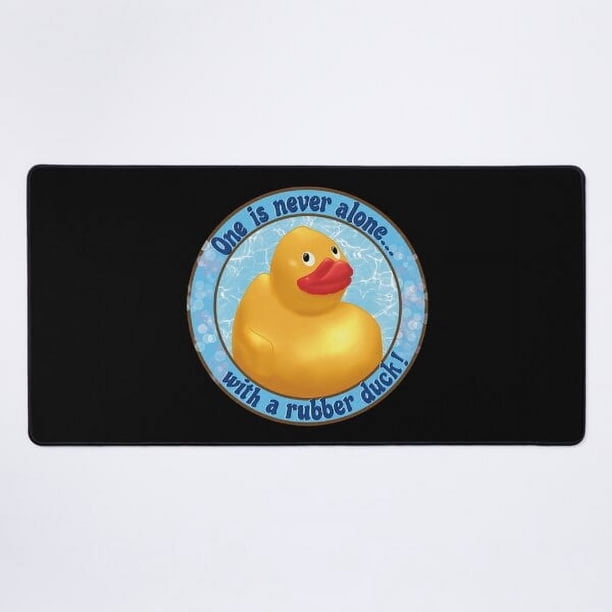 Una NUEVA cita de "No te asustes" sobre el baño de patos de goma de Douglas Adams Desk Mat