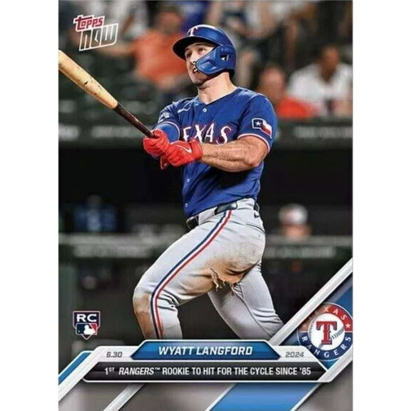 MLB 2024 NOW Baseball      Wyatt Langford #364 (Rookie, 1st Rangers Rookie to Hit for the Cycle Since 1985)