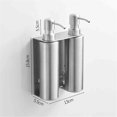 thumbnail image 2 of Stainless Steel Wall Mounted Soap Dispenser Bathroom Squeeze Bathroom Lotion Dispenser Hole Free Installation Round, 2 of 4