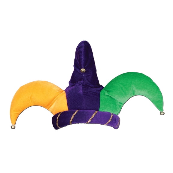 Party Central Pack of 6 Plush Jester Mardi Gras Hat Costume Accessories - One Size