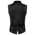 thumbnail image 4 of Luxalzxs Men Victorian Suit Vest Sleeveless Slim Court Gown Jacquard Paisley Vest Vintage Gothic Steampunk Vest Medieval Waistcoat, 4 of 5