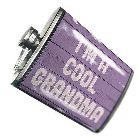 

NEONBLOND Flask I m A Cool Grandma Mother s Day Purple Vintage Wood Planks