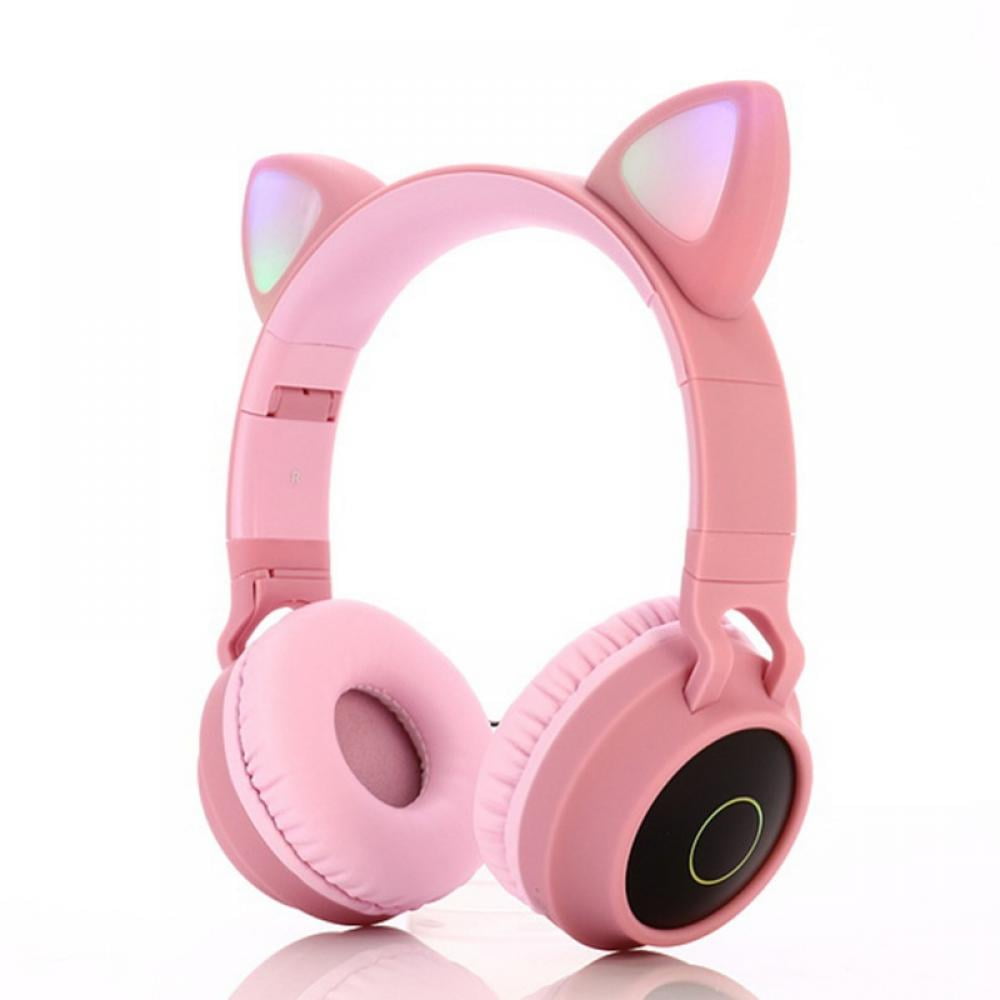 Leonard Kids Headphones Wireless Headphones for Kids Cat Ear Headphones Headphones for Kids Baby Headphones Kids Bluetooth Headphones Kids Headphones Bluetooth Headphones for Kids Headphones for Ipad ...