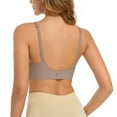 thumbnail image 4 of Lixiuxyad Non Padded Sports Bra Women's Bra Without Underwire V Neck Comfort Soft Bra Push Up Seamless Bra Lightly Padded For A Feel Fit Bralette Women, 4 of 6