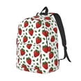 thumbnail image 2 of Balery Strawberry Vintage Canvas Backpack for Men and Women - Large Capacity, Durable Travel Laptop Bag for School, Work, Hiking, and Outdoor Activities, 2 of 7