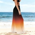 thumbnail image 6 of Sheer Mesh Beach Pants for Women High Waisted Ombre Color Block Wide Leg Cover Up Trousers Gradient Chiffon Look Flowy Swimwear Coverups, 6 of 7