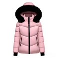 thumbnail image 5 of Wutalume Women's Winter Warm Cotton Jacket Single Breasted Zipper Jacket, Cozy and Lightweight, Comfortable Fit, Ideal for Cold Weather and Everyday Activities,Pink L, 5 of 6