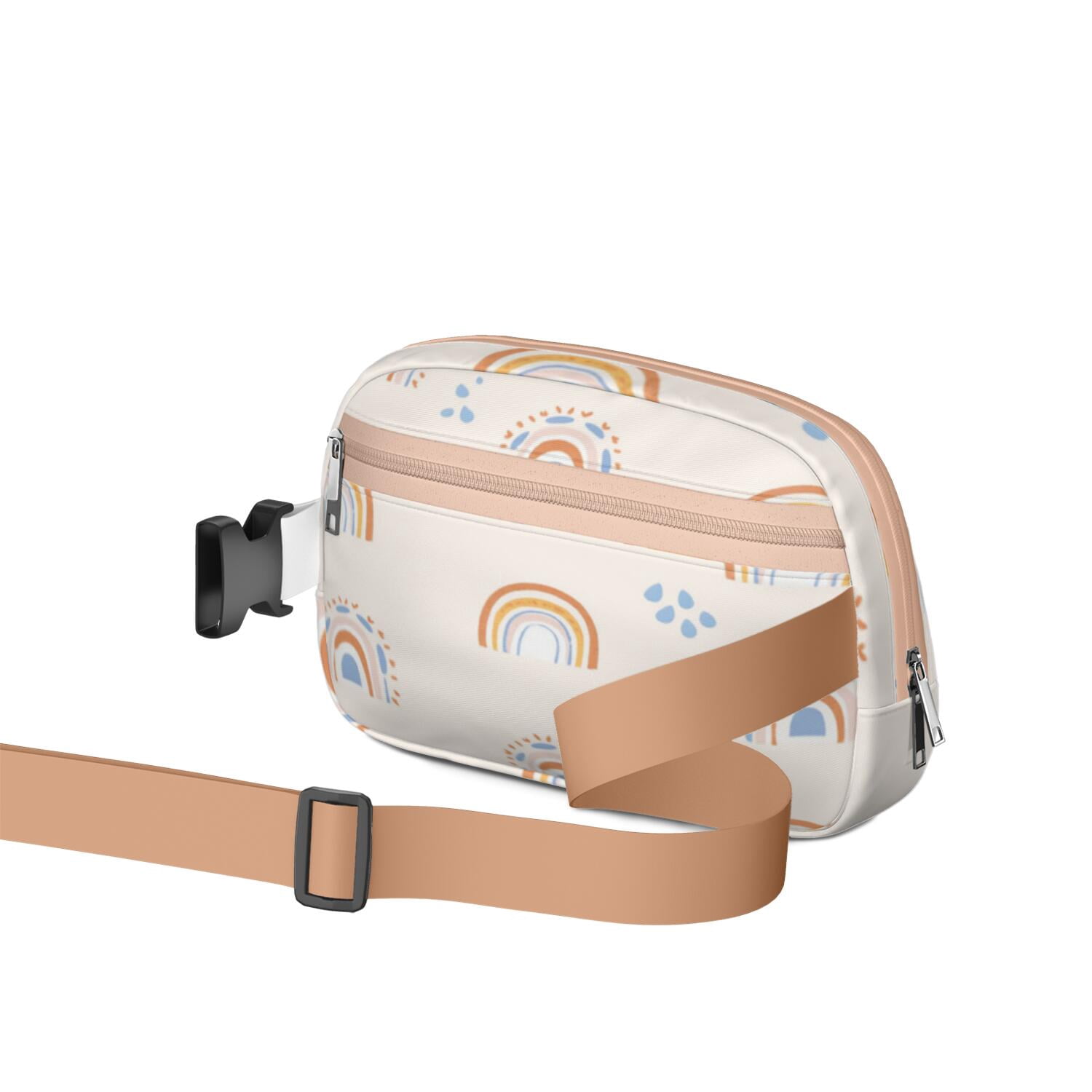 Cross Body Bag for Sports Enthusiasts Commuters HandsFree Running Belt for Jogging with Adjustable Strap for Casual Running Hiking Cycling Rainbow Cartoon Sporty Waist Pack