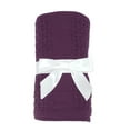 thumbnail image 5 of LR Home Purple Solid Cotton Lightweight Throw Blanket, 50" x 60", 5 of 8