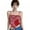 Red, variant on Women's French Hanky Back Ajustable Spaghetti Strap Camisole Bandana Crop Top