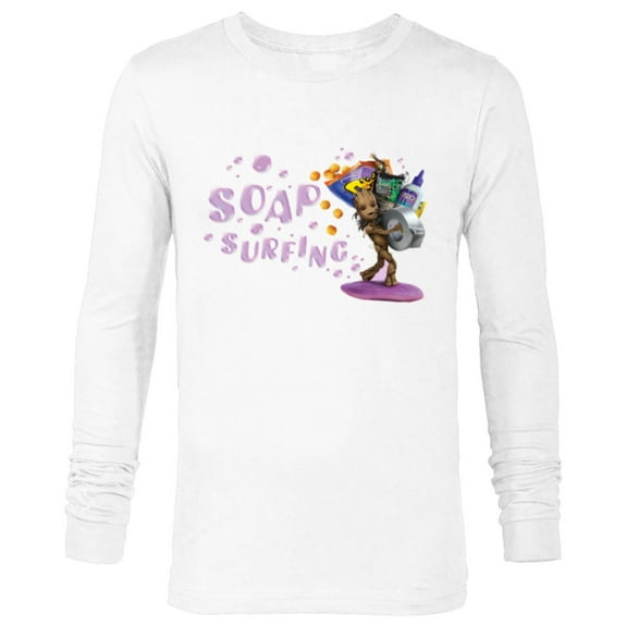 Marvel Studios I Am Groot Soap Surfing - Long Sleeve T-Shirt for Men - Customized-White