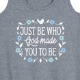 thumbnail image 3 of Instant Message - Just Be Who God Made You To Be - Women's Racerback Tank Top, 3 of 6